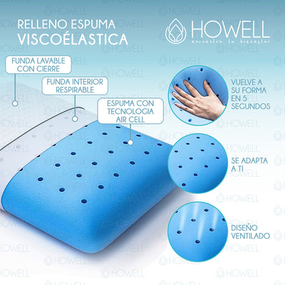 Almohada Viscoelástica Memory Howell Agujeros 40x60cm