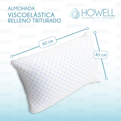 Almohada Viscoelastica Triturada Memory Howell Funda Bambu