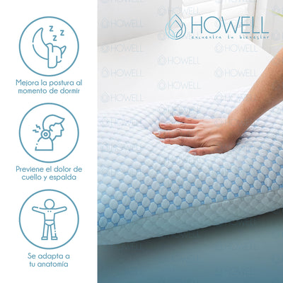 Almohada Viscoelastica Triturada Memory Howell Funda Bambu