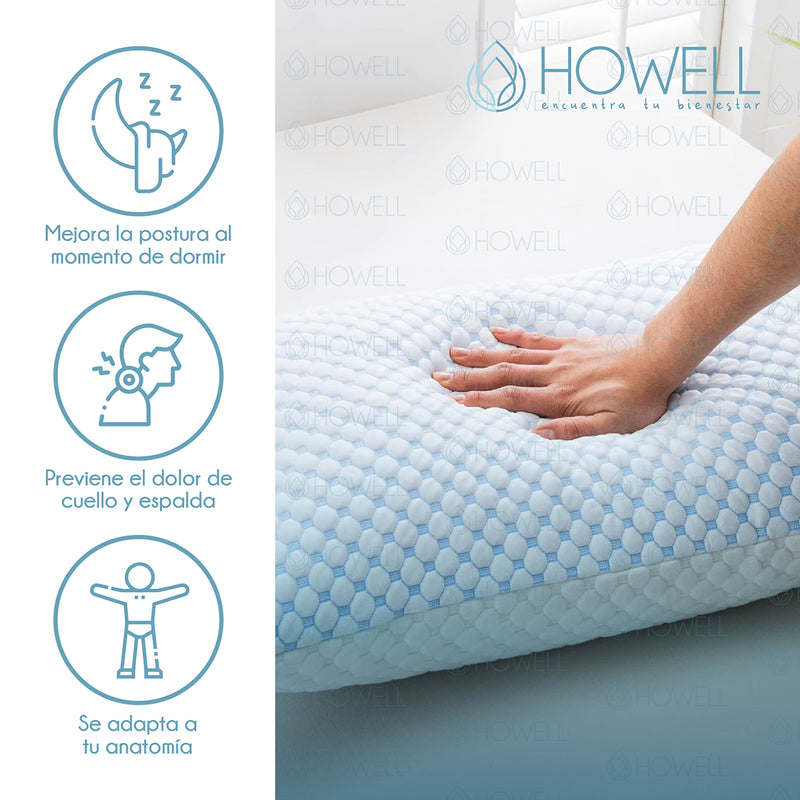 Almohada Viscoelastica Triturada Memory Howell Funda Bambu