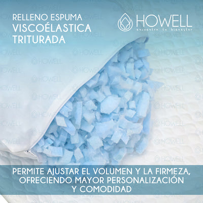 Almohada Viscoelastica Triturada Memory Howell Funda Bambu