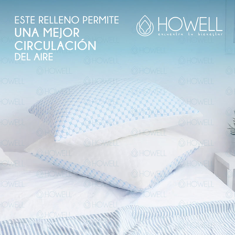 Almohada Viscoelastica Triturada Memory Howell Funda Bambu