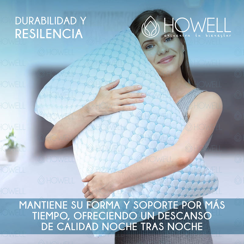 Almohada Viscoelastica Triturada Memory Howell Funda Bambu