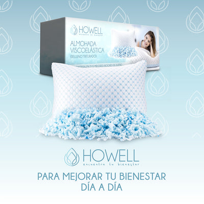 Almohada Viscoelastica Triturada Memory Howell Funda Bambu