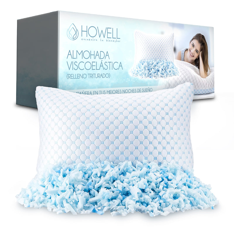 Almohada Viscoelastica Triturada Memory Howell Funda Bambu