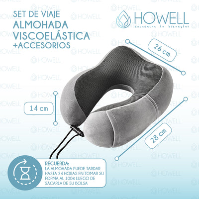 Almohada Cervical de Viaje Howell Visco Memory + Accesorios
