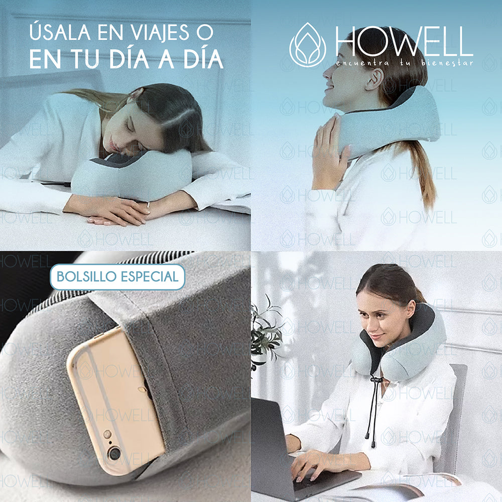 Almohada Cervical de Viaje Viscoelástica