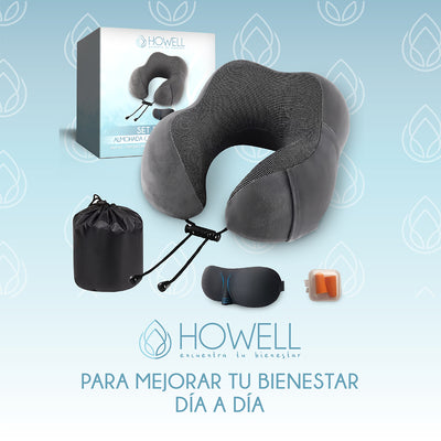 Almohada Cervical de Viaje Howell Visco Memory + Accesorios