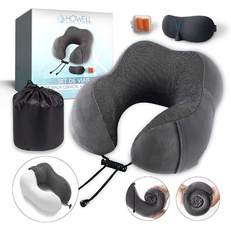 Almohada Cervical de Viaje Howell Visco Memory + Accesorios
