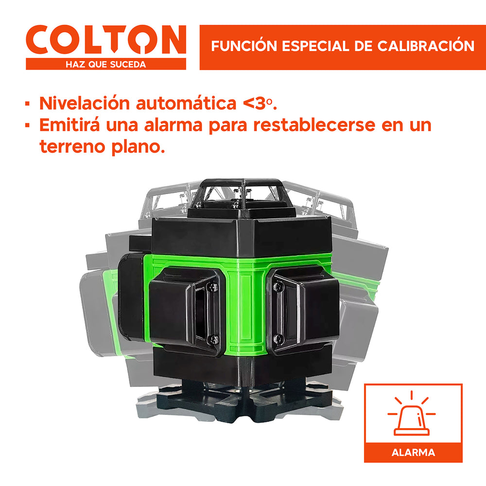 Nivel Láser 16 Líneas Colton Auto + 2 Baterías + Trípode