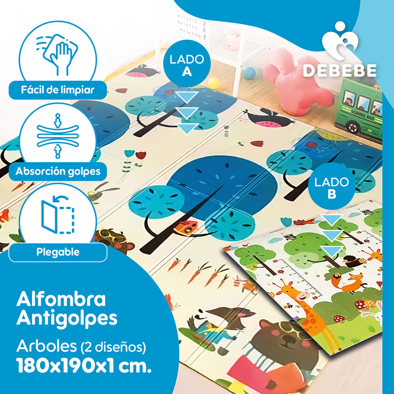 Alfombra Antigolpes Bebe Plegable Debebe 180x190x1cm