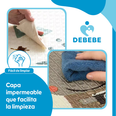 Alfombra Antigolpes Bebe Plegable Debebe 180x190x1cm