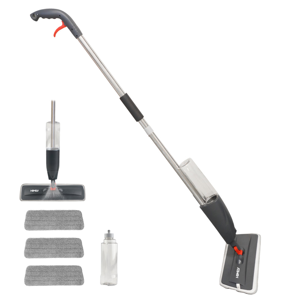 Mopa Plana 360° Spray Pulverizador Homely Microfibra Lavable