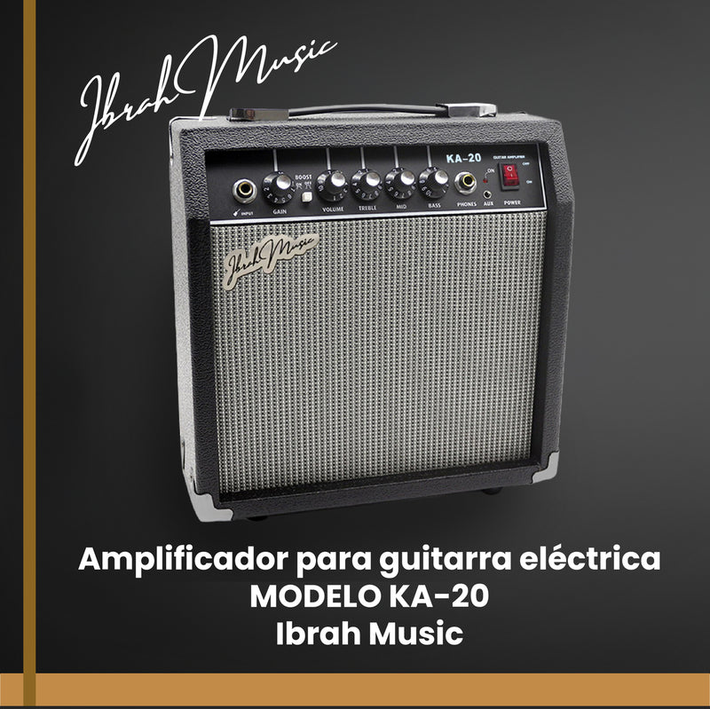 Amplificador Guitarra Electrica y Electroacustica Ibrah KA-20W