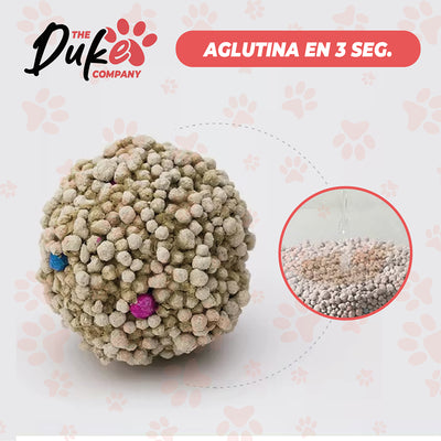 Arena Para Gato 5 Kilos Duke Bentonita Aglutinante Lavanda