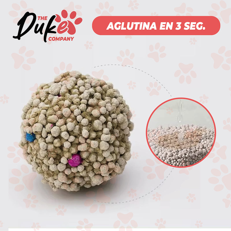 Arena Para Gato 5 Kilos Duke Bentonita Aglutinante Lavanda