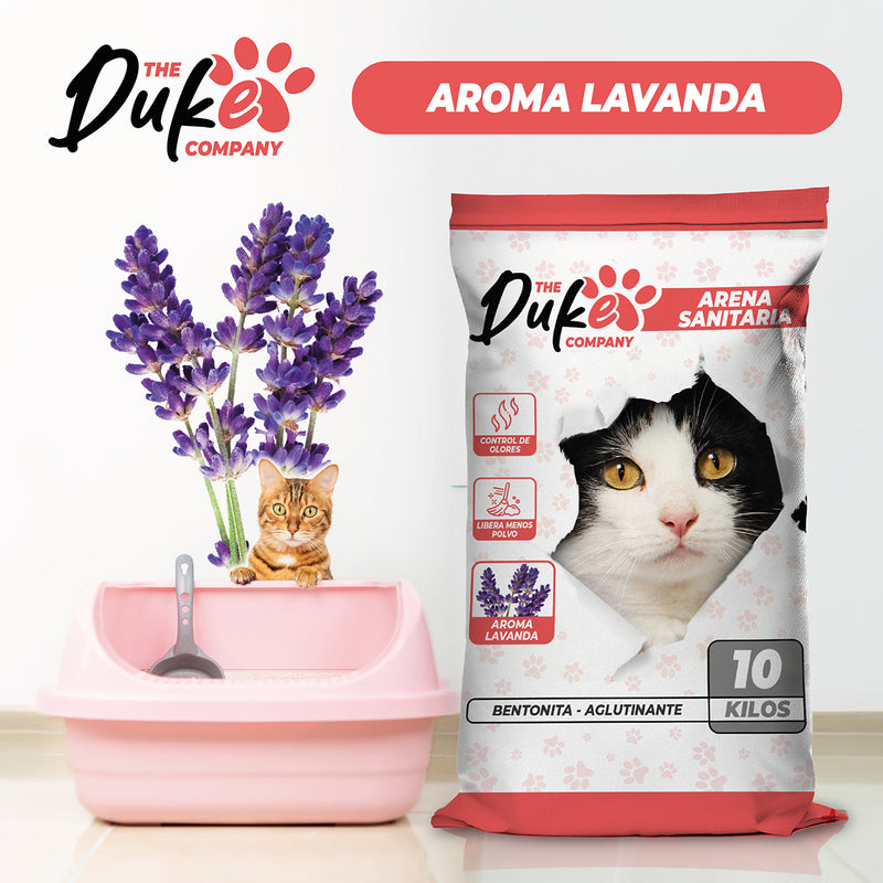 Arena Para Gato 10 kg Duke Bentonita Sanitaria Aglutinante Absorbente