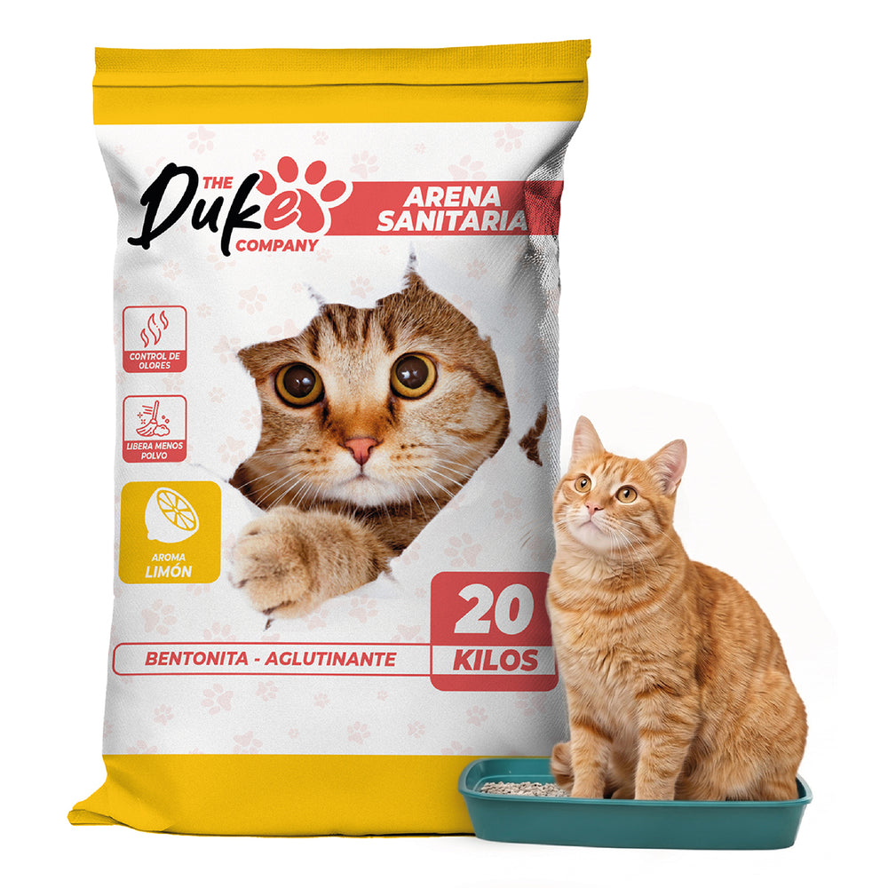 Arena para gato Duke bentonita 20 kg aroma limon - producto principal