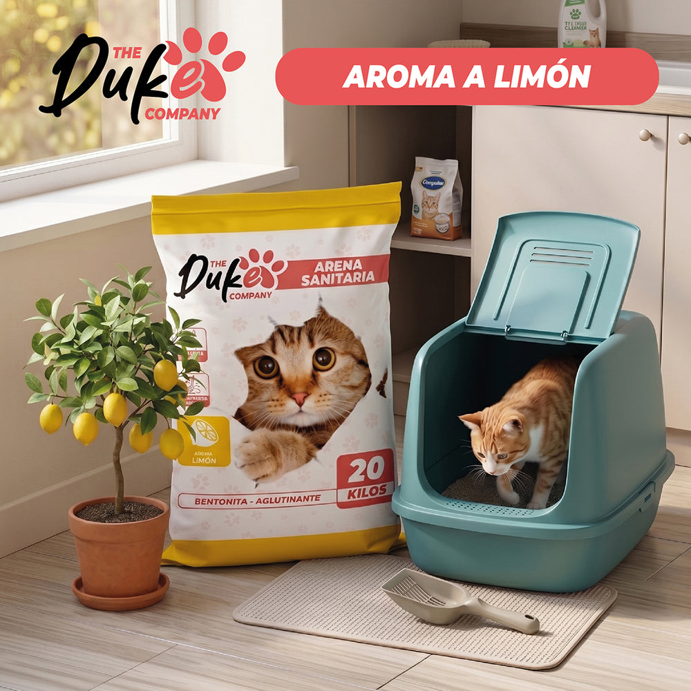 Arena para gato Duke bentonita - aroma a limon