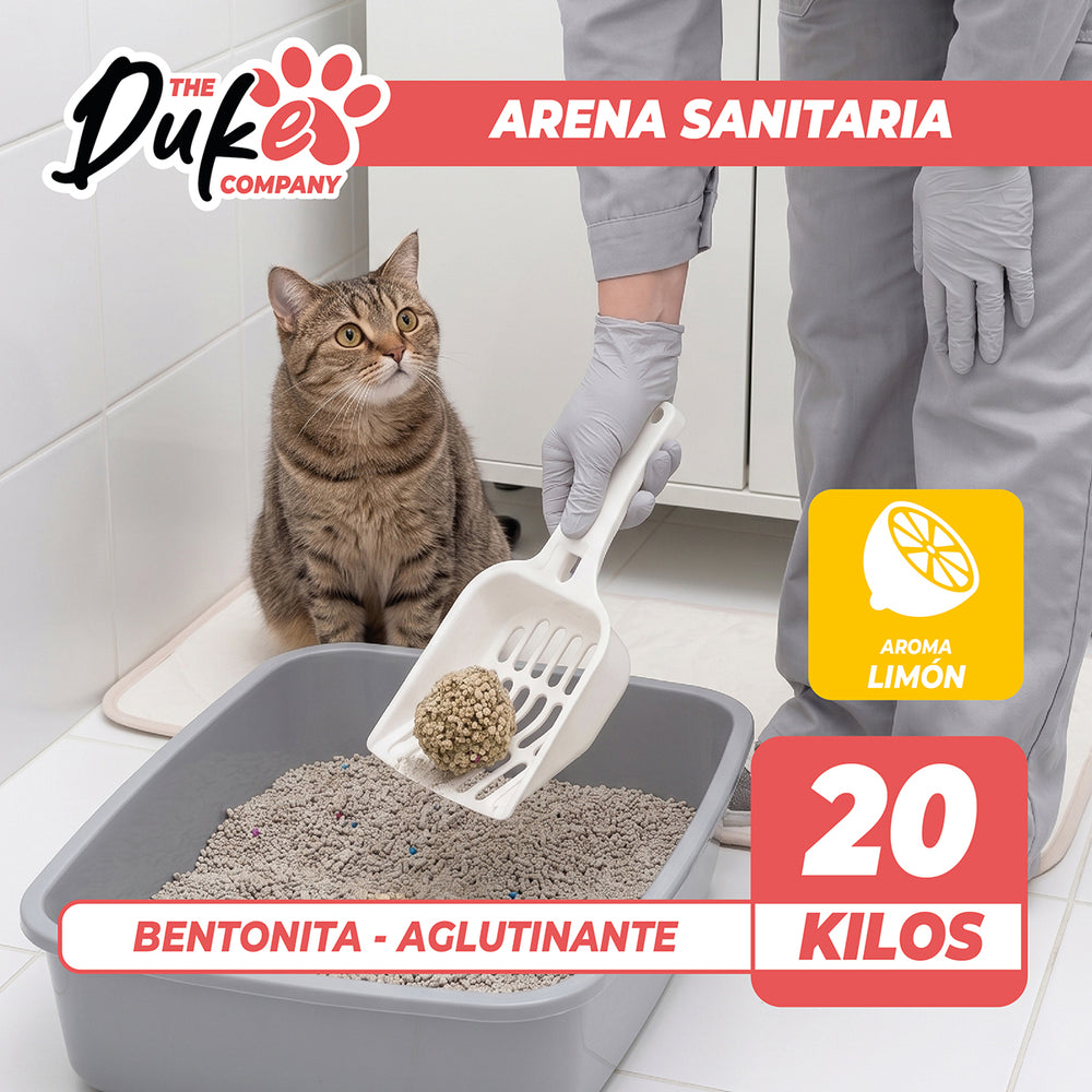 Arena para gato Duke bentonita aglutinante - banner