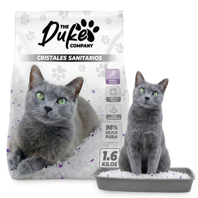 Arena Para Gato Cristal Duke Sanitaria 1.6 Kg Aroma Lavanda - Vista principal