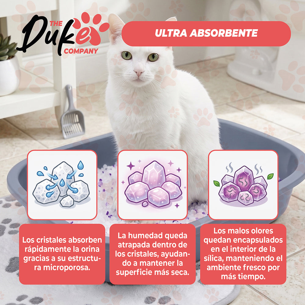 Arena Duke cristales ultra absorbente estructura microporosa