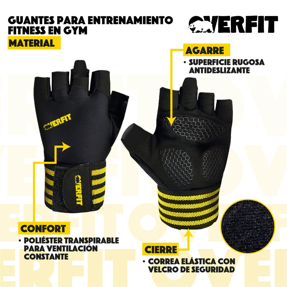 Guantes gym entrenamiento fitness talla L
