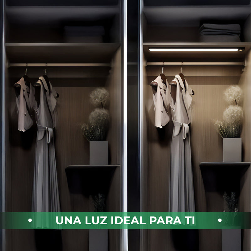 Aplique pared Luz Led Hosser Barra Portatil Dormitorio Closet Interior Exterior Con Sensor de Movimiento 30cm