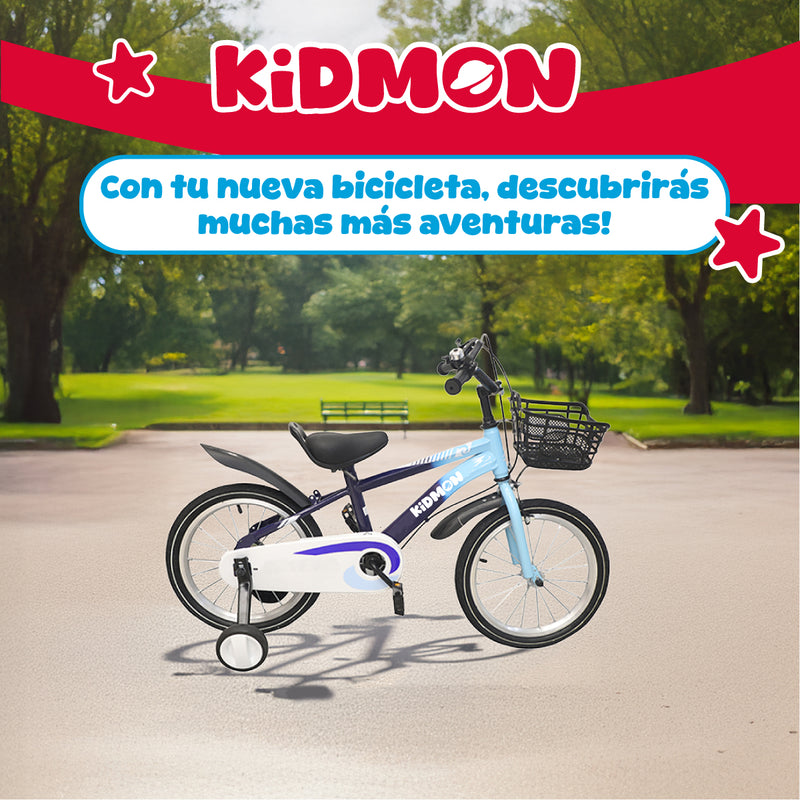 Bicicleta Infantil Aro 16 Kidmon Ruedas de Aprendizaje Niño