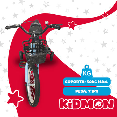 Bicicleta Infantil Aro 16 Kidmon Ruedas de Aprendizaje Niño