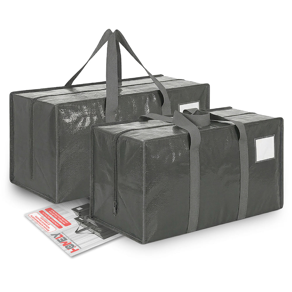 Set de 2 bolsas de mudanza y almacenamiento Homely grises 90 litros