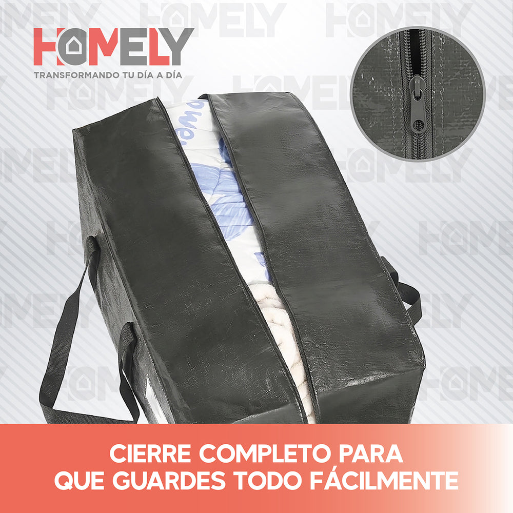 Cierre completo con cremallera para guardar todo fácilmente