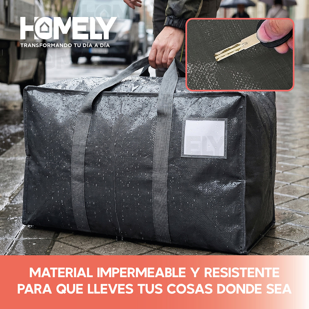 Bolsa de mudanza Homely gris en detalle