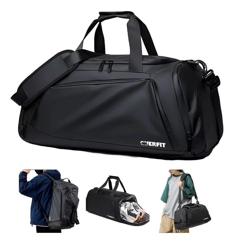 Bolso Deportivo Duffel Gym 3 en 1 Overfit Oxford Impermeable
