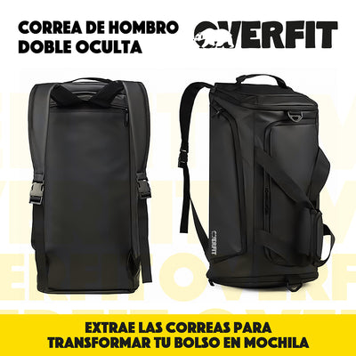 Bolso Deportivo Duffel Gym 3 en 1 Overfit Oxford Impermeable