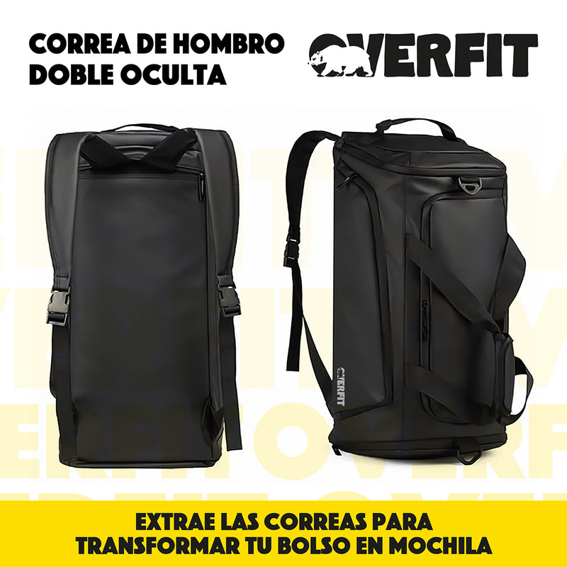 Bolso Deportivo Duffel Gym 3 en 1 Overfit Oxford Impermeable