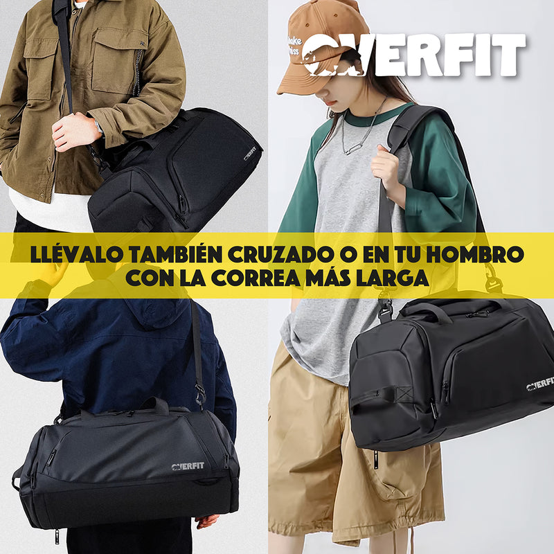 Bolso Deportivo Duffel Gym 3 en 1 Overfit Oxford Impermeable
