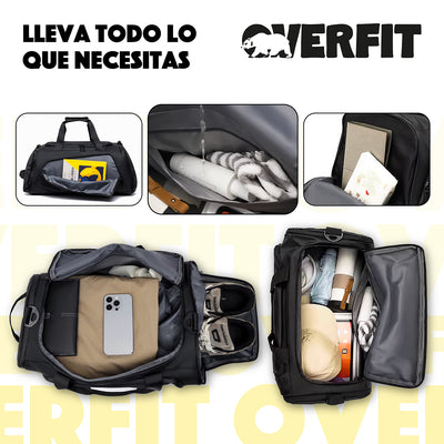 Bolso Deportivo Duffel Gym 3 en 1 Overfit Oxford Impermeable