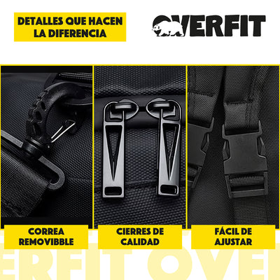 Bolso Deportivo Duffel Gym 3 en 1 Overfit Oxford Impermeable