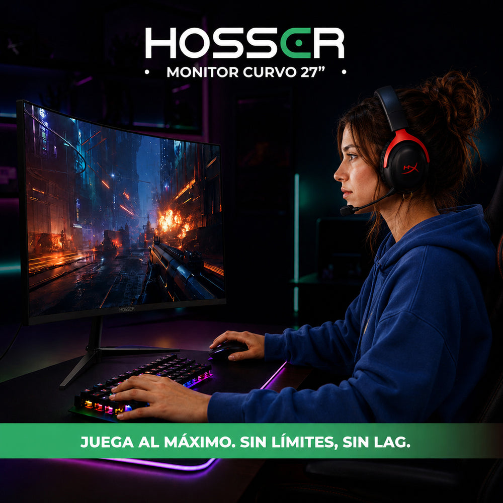 Monitor Gamer Hosser 27 Curvo 200 Hz 1ms - imagen 9