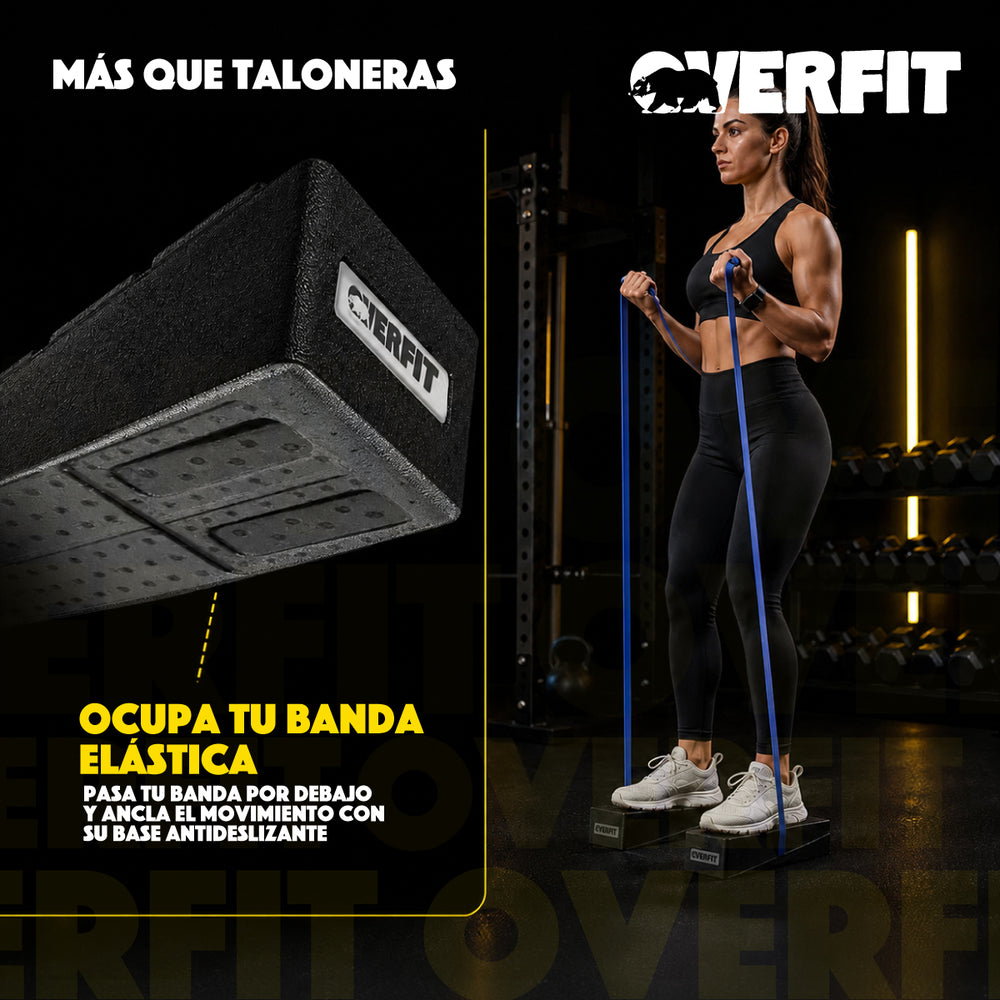 Cuña Para Sentadilla Talonera Bloque De 3 Niveles Gym Overfit Rampa Soporte Ajustable Mejora de postura Elevaciones - Default Title