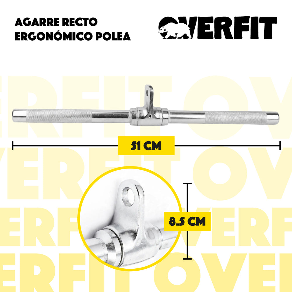 Agarre Recto Ergonomico Pro Overfit Entrenamiento Polea