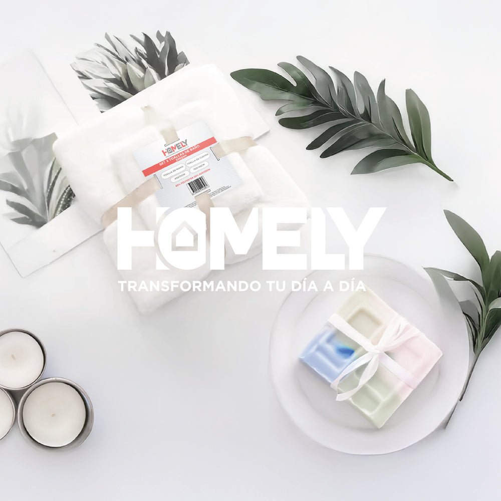 Toallas de Baño Algodon Homely 350 Gsm Cuerpo y Manos Set X2