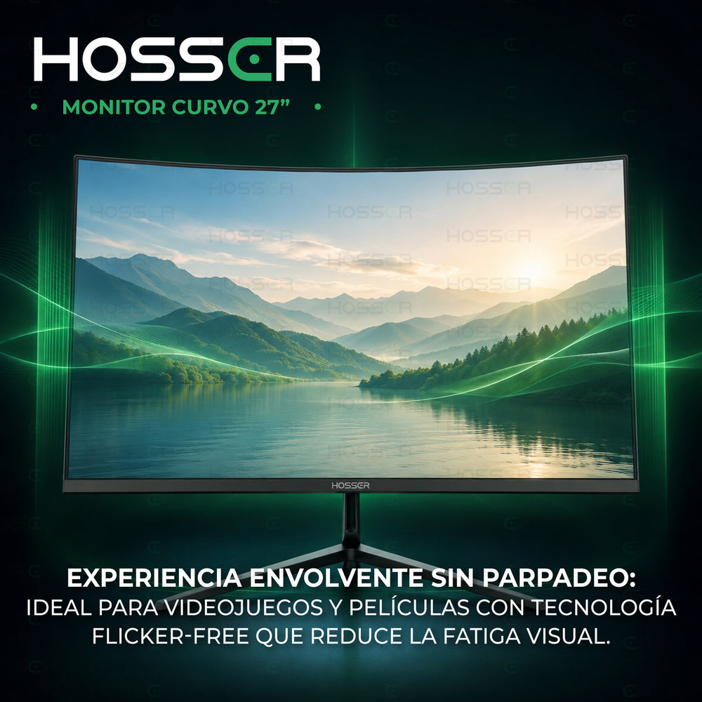 Monitor Gamer curvo 27 pulgadas 200 Hz 1ms Hosser