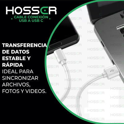 Cable Conexion Tipo C Hosser 5 metros Usb 2.0 Carga Datos