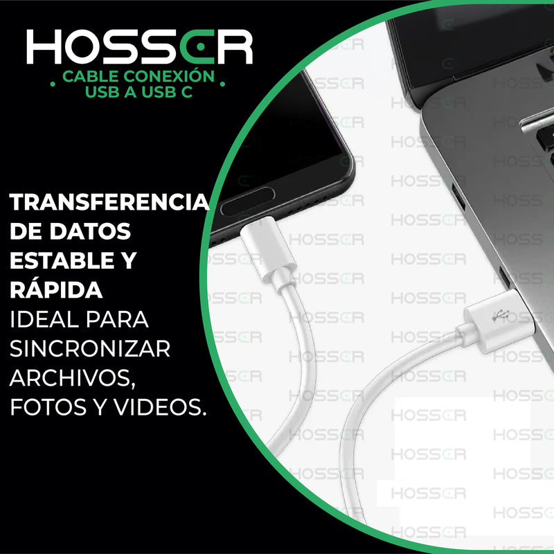 Cable Conexion Tipo C Hosser 5 metros Usb 2.0 Carga Datos