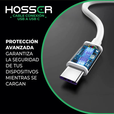 Cable Conexion Tipo C Hosser 5 metros Usb 2.0 Carga Datos
