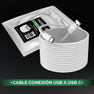 Cable Conexion Tipo C Hosser 5 metros Usb 2.0 Carga Datos