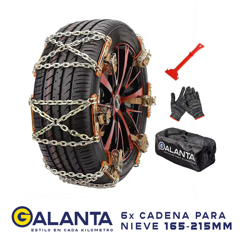 Cadenas Para Nieve Auto Camioneta Galanta Set x6 165-215mm