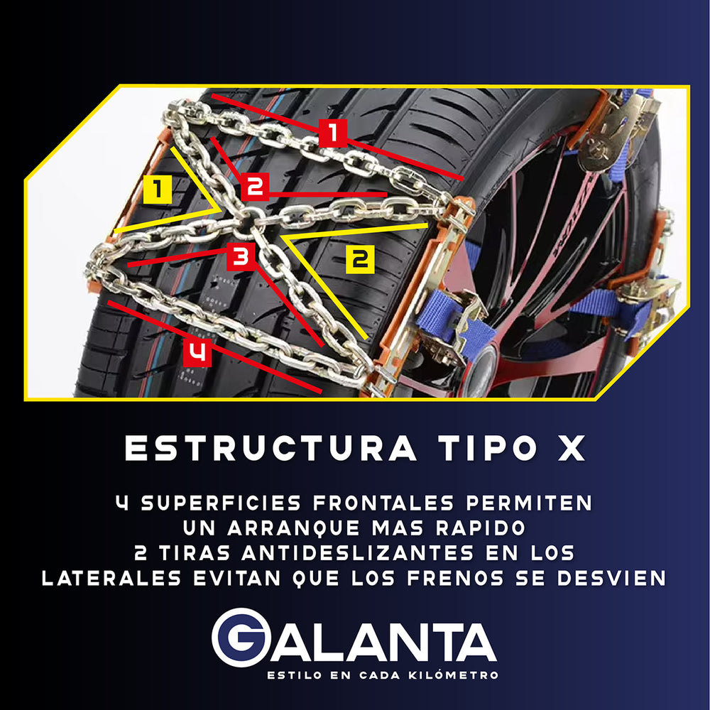 Cadenas para Nieve Auto/Camioneta 165-215 mm (Set x6)